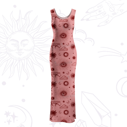 Purplehecate Eye of the Universe Maxi Tank Beachwear Dress