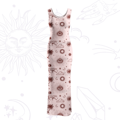 Purplehecate Eye of the Universe Maxi Tank Beachwear Dress