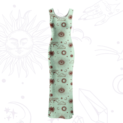 Purplehecate Eye of the Universe Maxi Tank Beachwear Dress