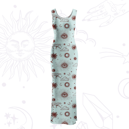 Purplehecate Eye of the Universe Maxi Tank Beachwear Dress