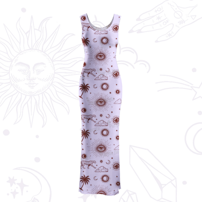 Purplehecate Eye of the Universe Maxi Tank Beachwear Dress