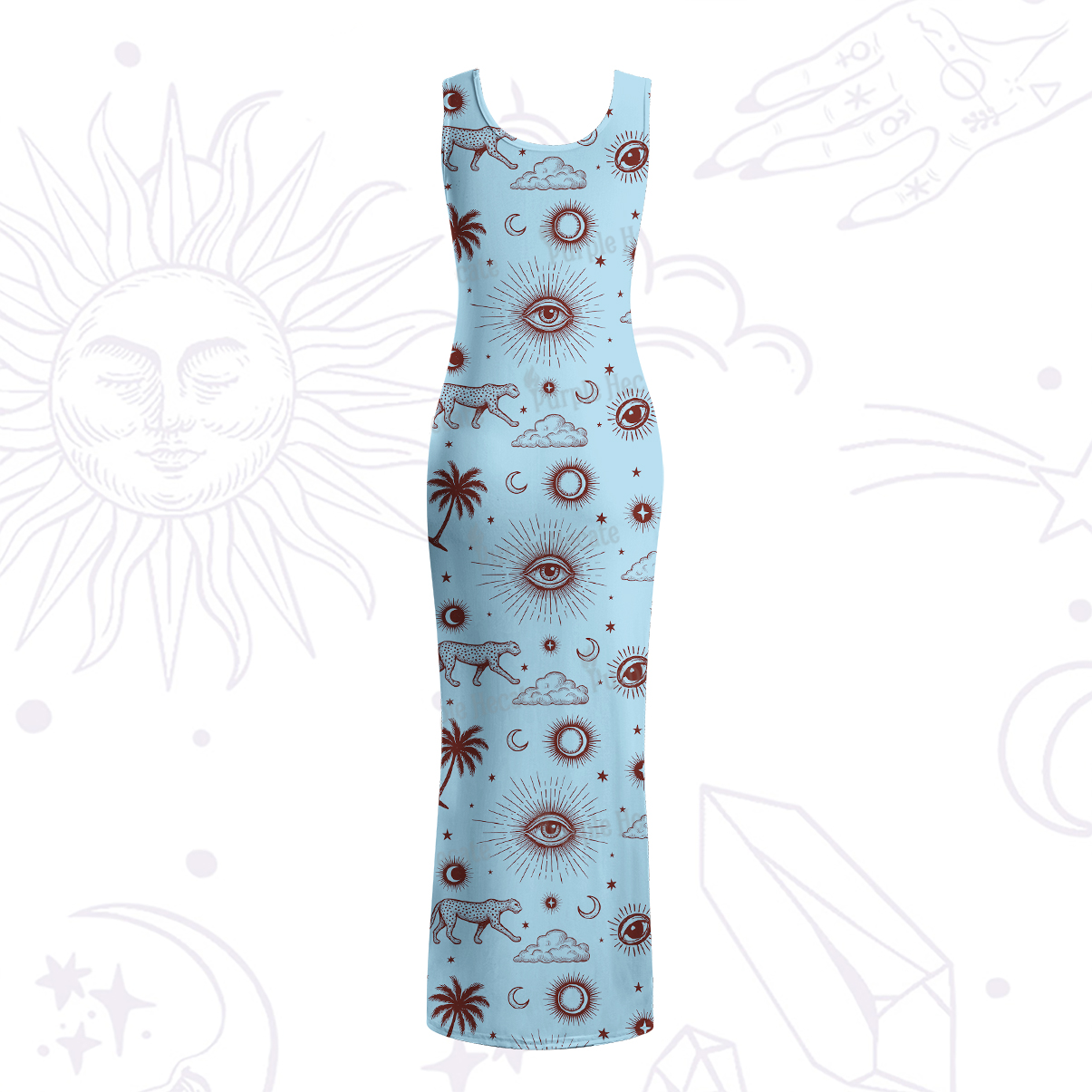 Purplehecate Eye of the Universe Maxi Tank Beachwear Dress