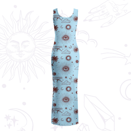 Purplehecate Eye of the Universe Maxi Tank Beachwear Dress