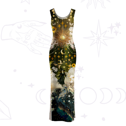 Purplehecate Garden of the Celestial Witch Maxi Tank Beachwear Dress