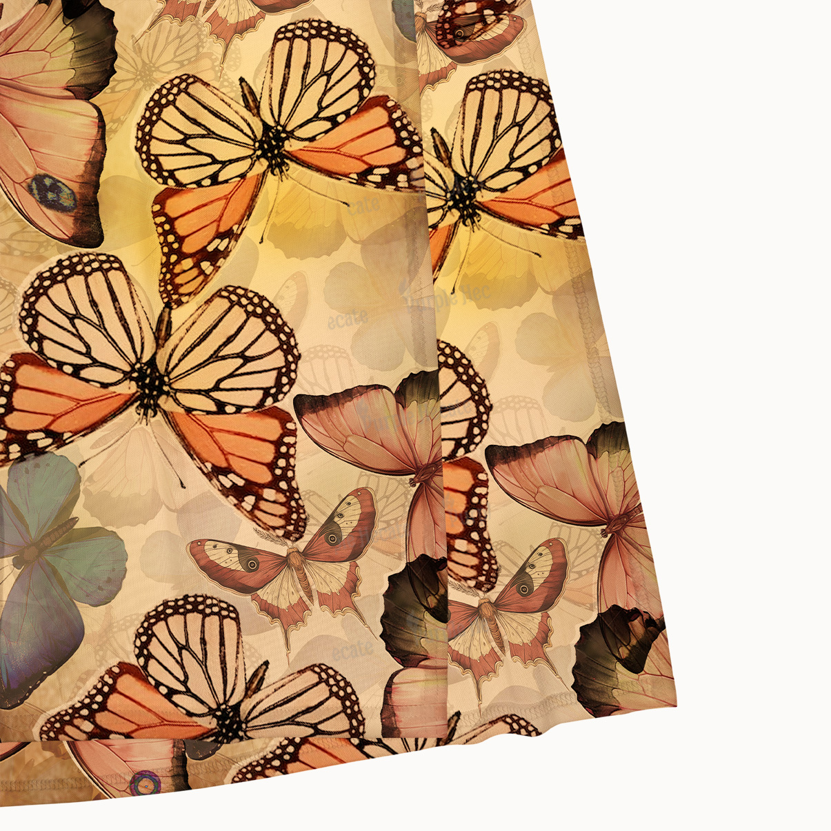 Purplehecate Monarch Butterfly Print Maxi Tank Beachwear Dress