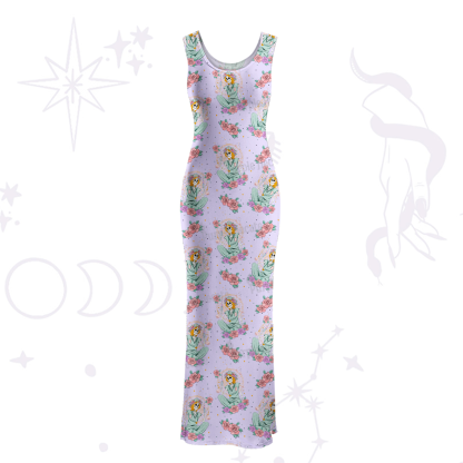 Purplehecate The Skeleton Nurse Maxi Tank Beachwear Dress