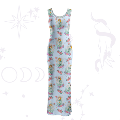 Purplehecate The Skeleton Nurse Maxi Tank Beachwear Dress