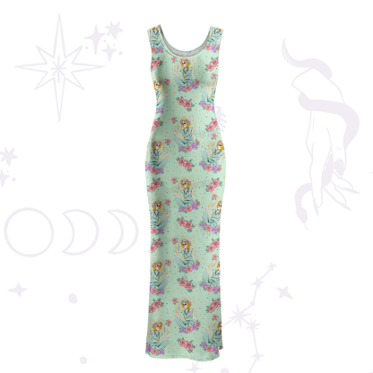 Purplehecate The Skeleton Nurse Maxi Tank Beachwear Dress