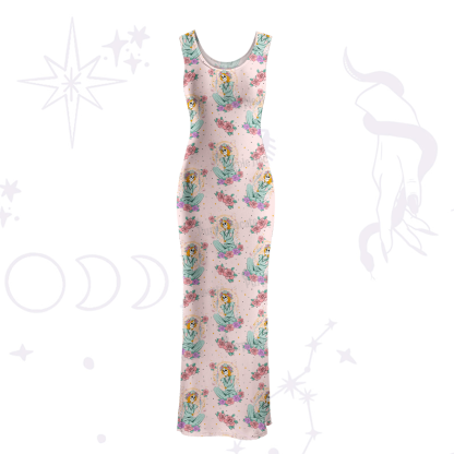 Purplehecate The Skeleton Nurse Maxi Tank Beachwear Dress