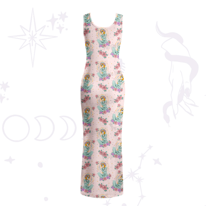 Purplehecate The Skeleton Nurse Maxi Tank Beachwear Dress