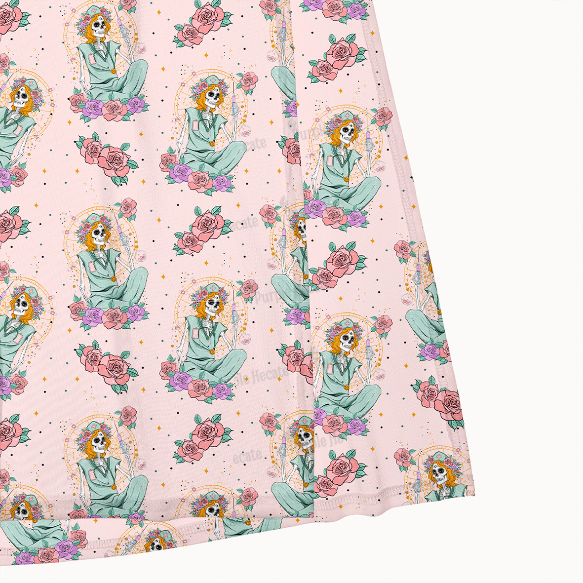 Purplehecate The Skeleton Nurse Maxi Tank Beachwear Dress