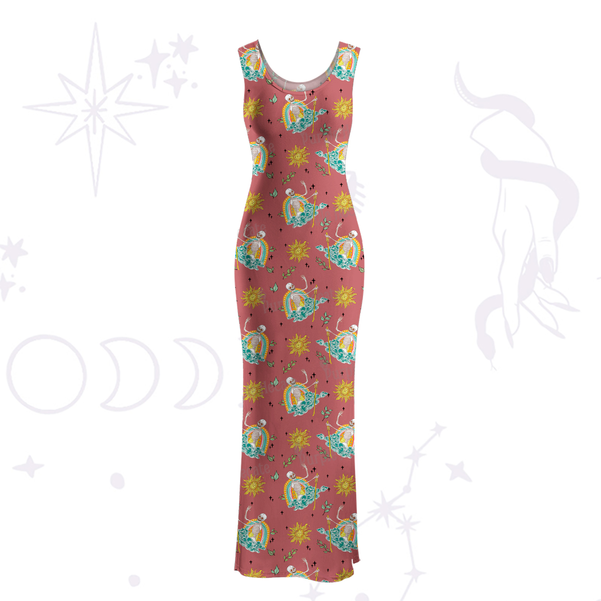 Purplehecate The Audacity Maxi Tank Beachwear Dress