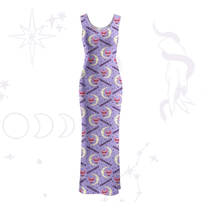 Purplehecate Cat Crochet Maxi Tank Beachwear Dress