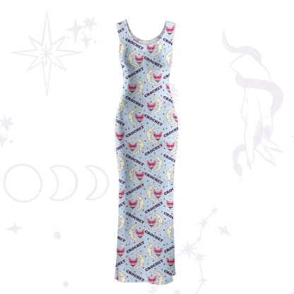 Purplehecate Cat Crochet Maxi Tank Beachwear Dress