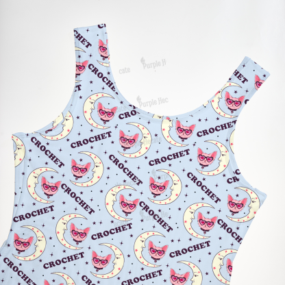 Purplehecate Cat Crochet Maxi Tank Beachwear Dress