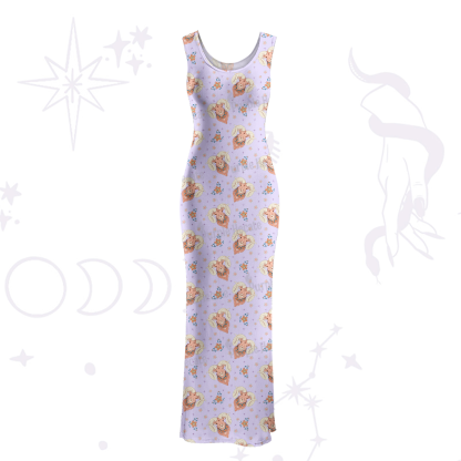 Purplehecate Aries Spirit Zodiac Maxi Tank Beachwear Dress