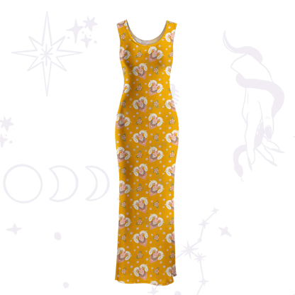 Purplehecate Aries Spirit Zodiac Maxi Tank Beachwear Dress