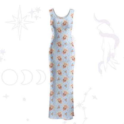 Purplehecate Aries Spirit Zodiac Maxi Tank Beachwear Dress