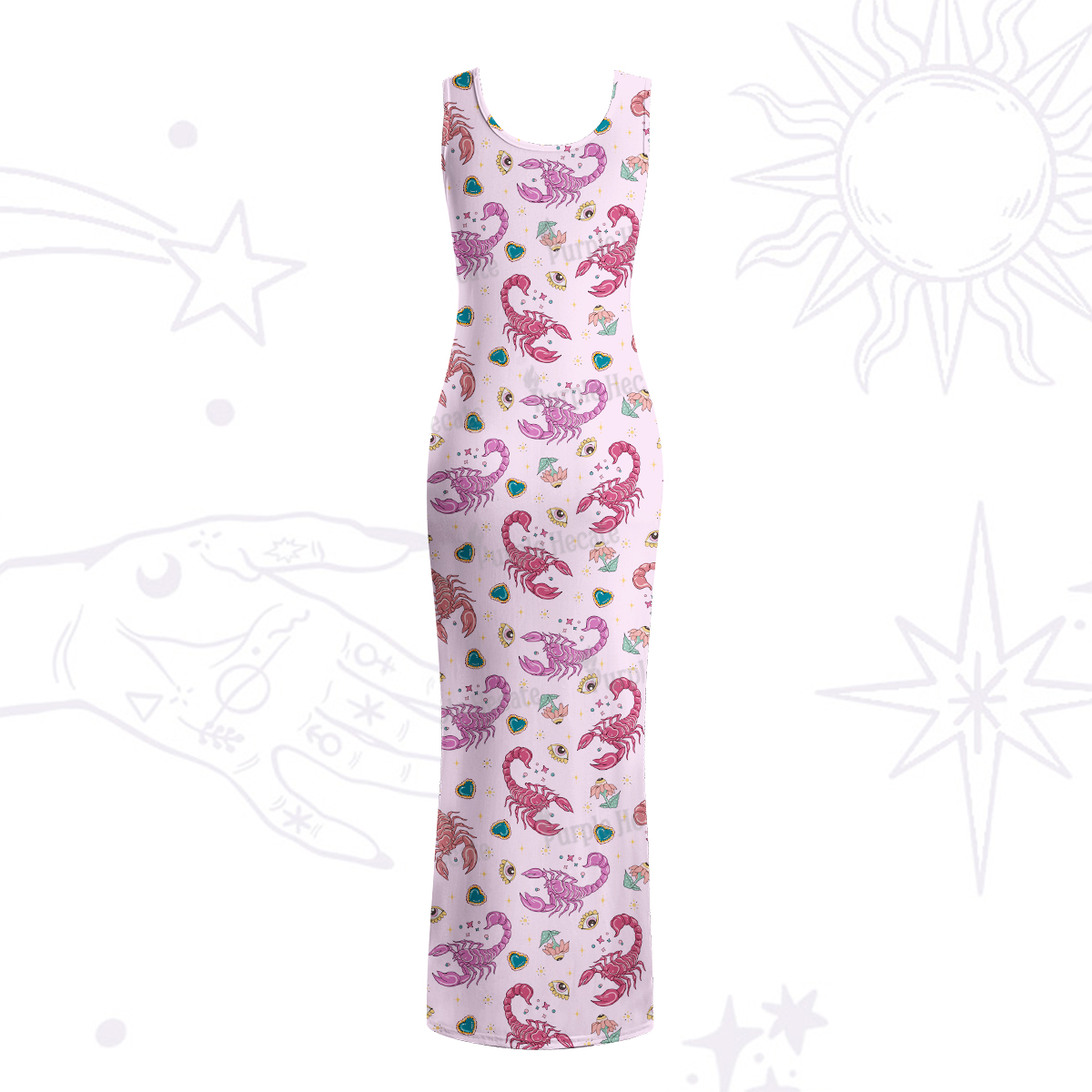Purplehecate Scorpio Spirit Zodiac Beachwear Cover-Up Dress