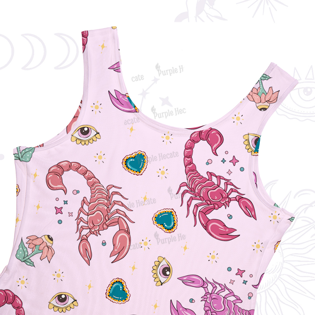 Purplehecate Scorpio Spirit Zodiac Beachwear Cover-Up Dress