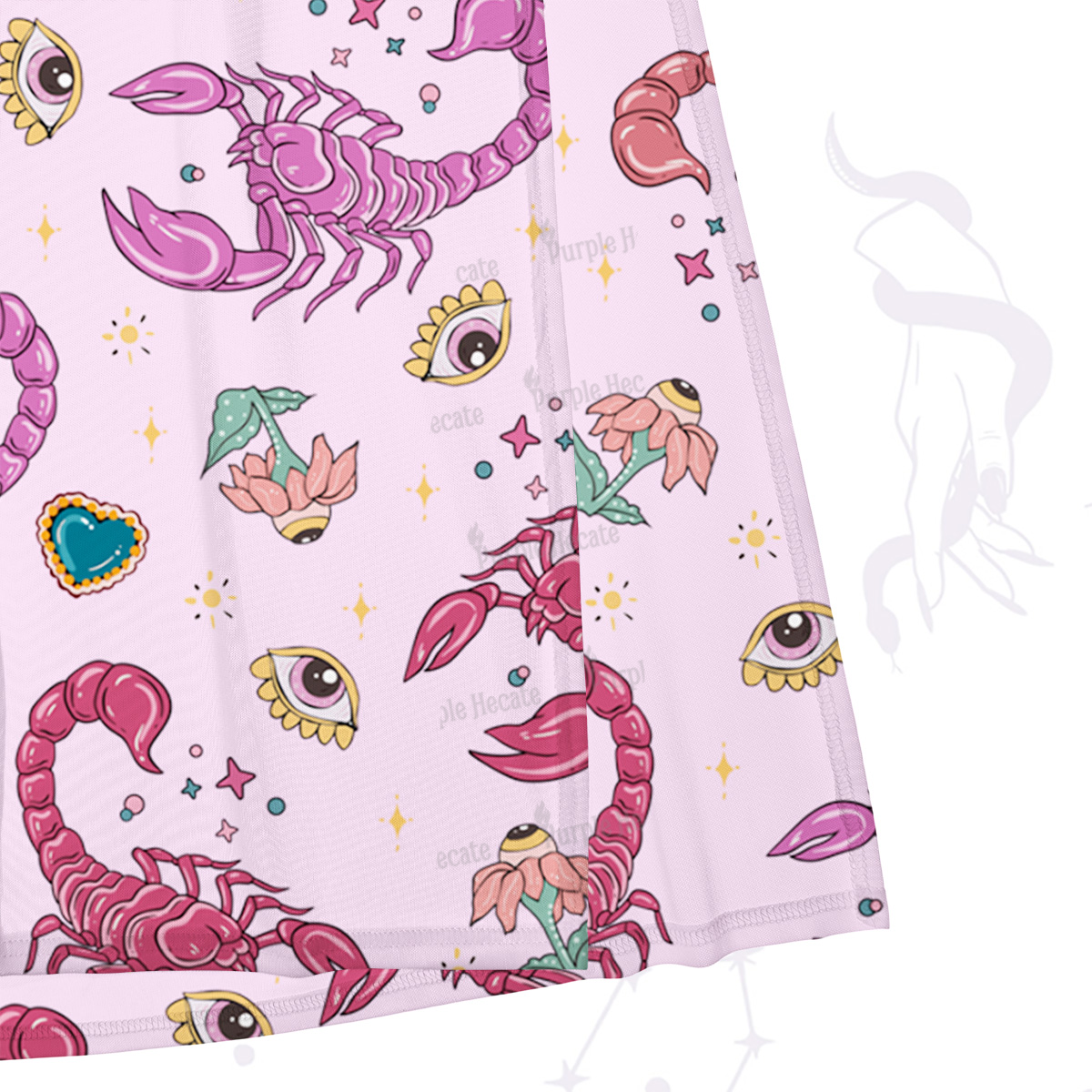 Purplehecate Scorpio Spirit Zodiac Beachwear Cover-Up Dress