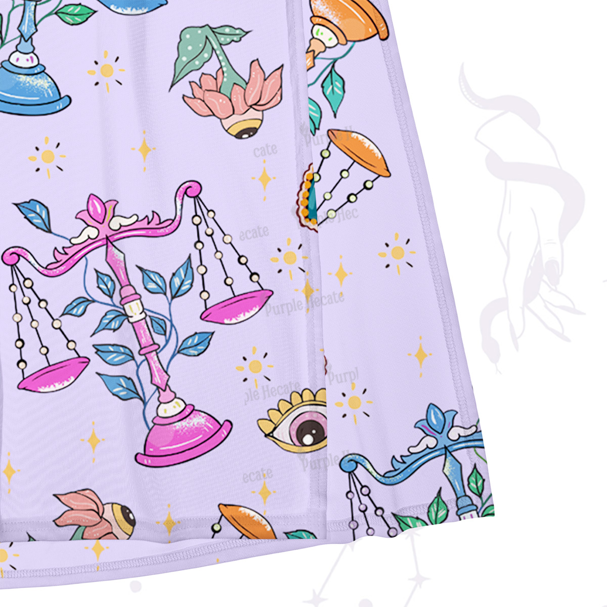 Purplehecate Libra Spirit Zodiac Maxi Tank Beachwear Dress
