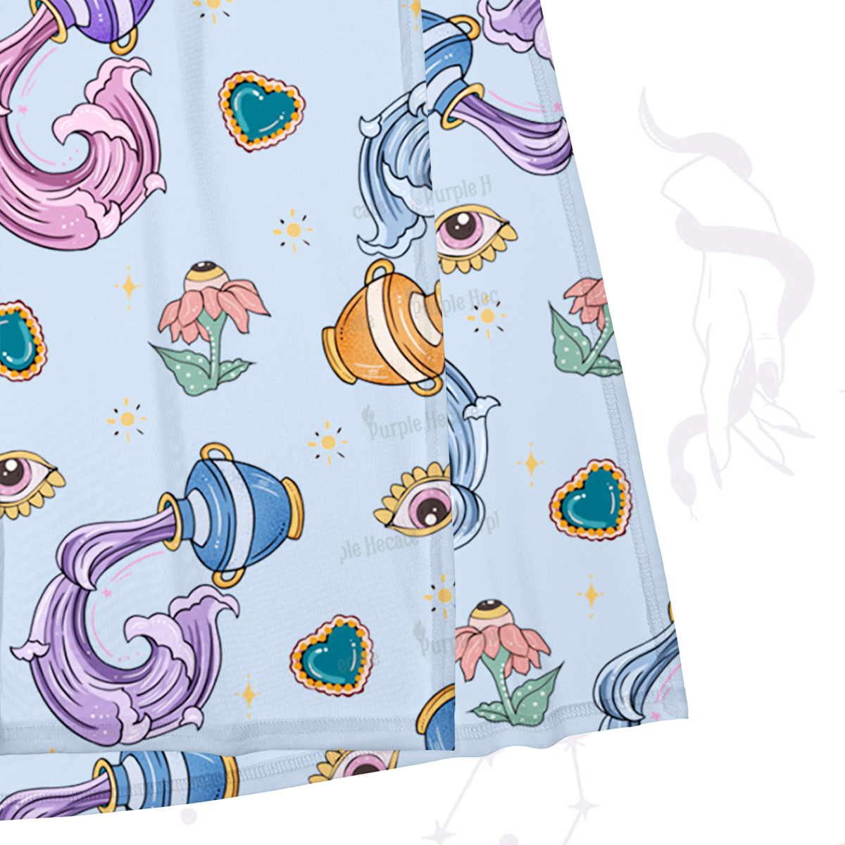 Purplehecate Aquarius Spirit Zodiac Maxi Tank Beachwear Dress