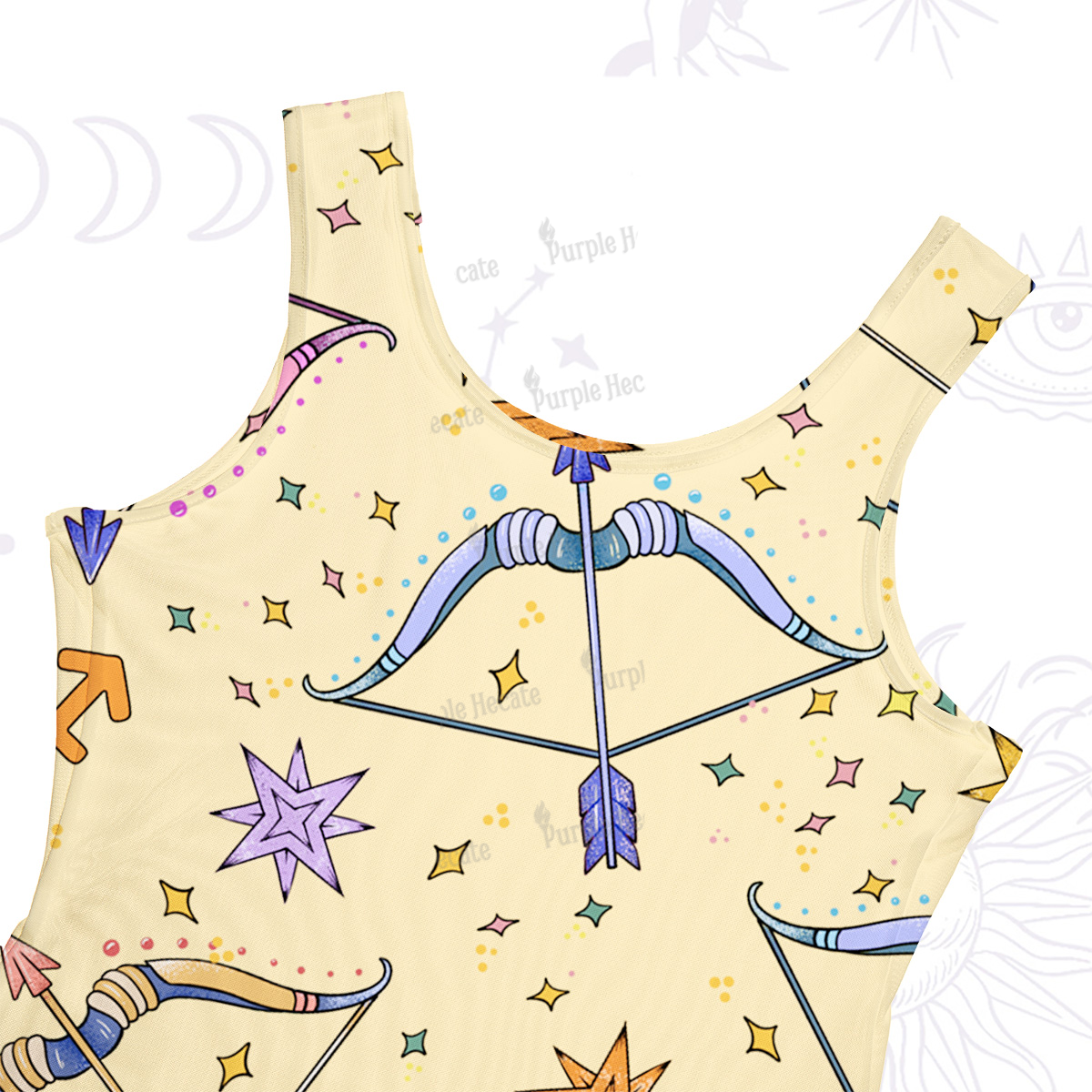 Purplehecate Sagittarius Spirit Zodiac Maxi Tank Beachwear Dress