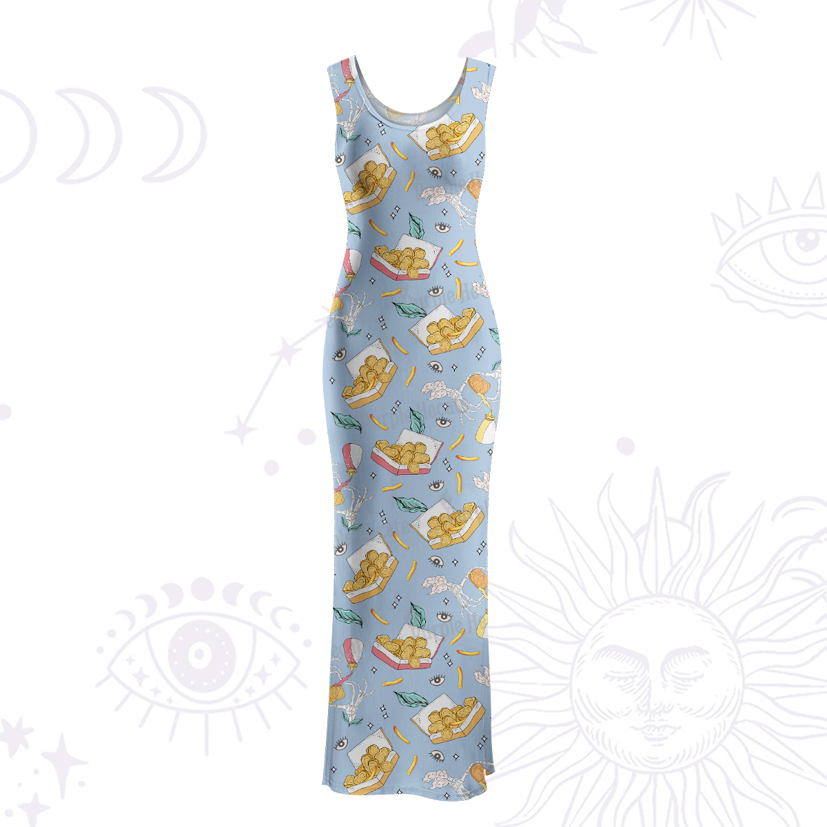 Purplehecate The Chicken Nugget Maxi Tank Beachwear Dress
