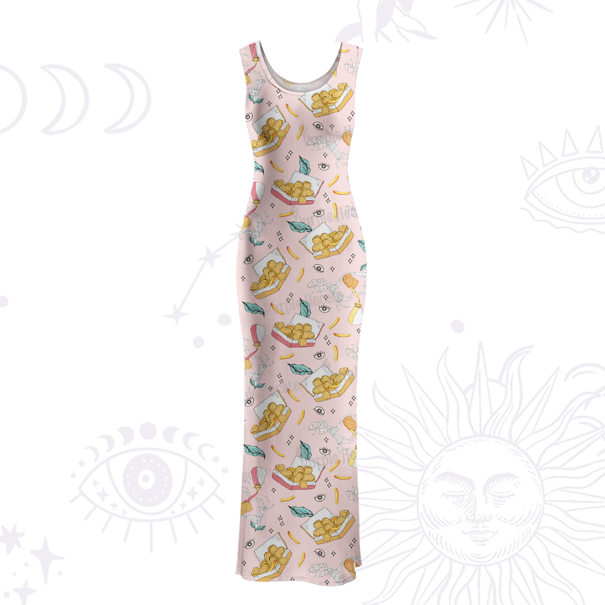 Purplehecate The Chicken Nugget Maxi Tank Beachwear Dress