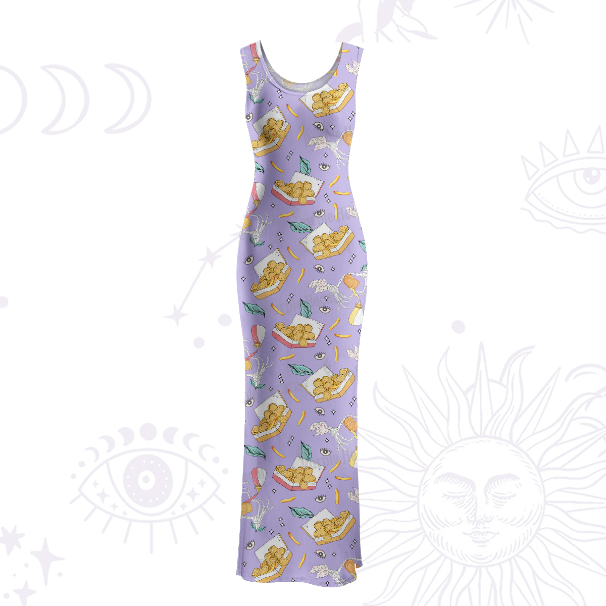 Purplehecate The Chicken Nugget Maxi Tank Beachwear Dress