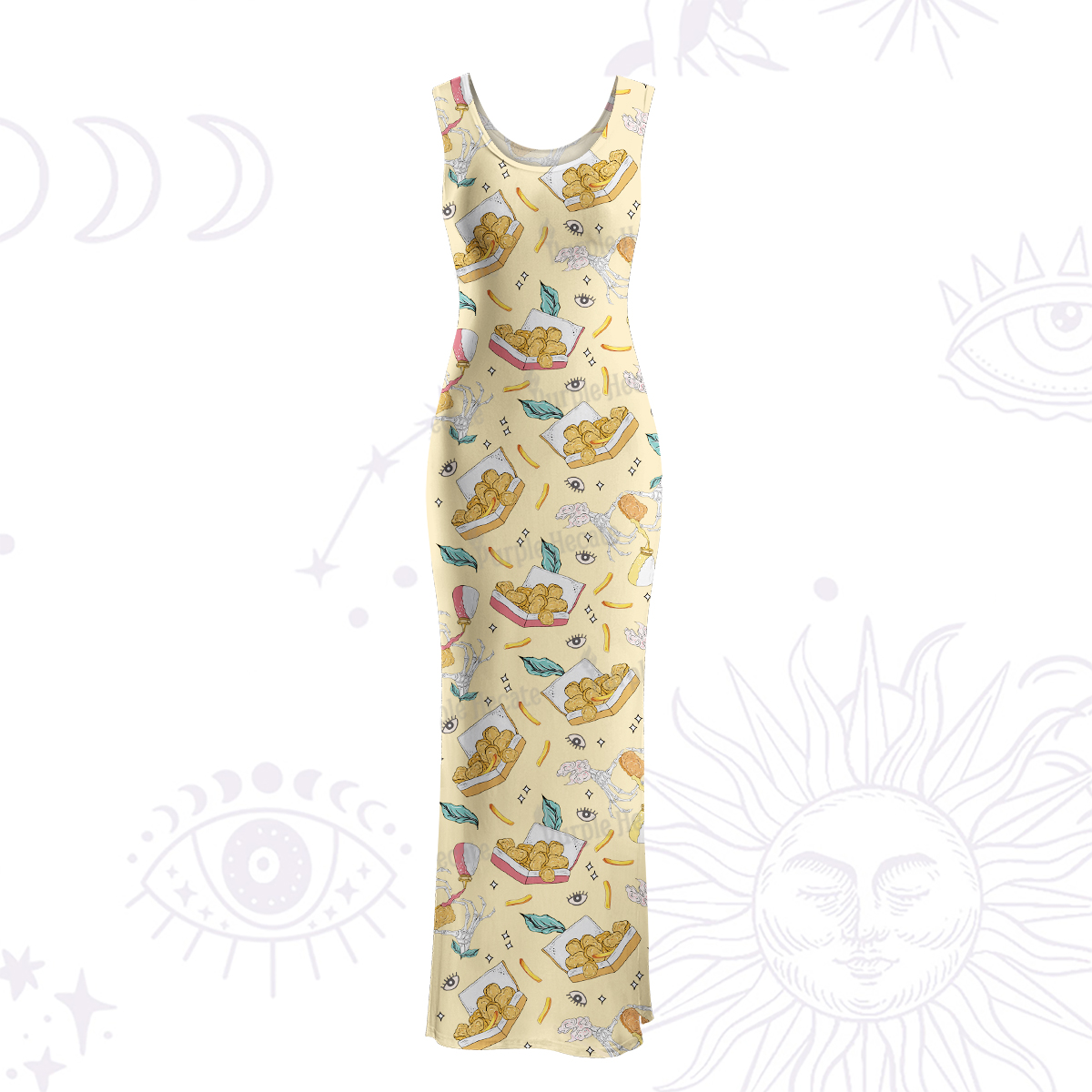 Purplehecate The Chicken Nugget Maxi Tank Beachwear Dress