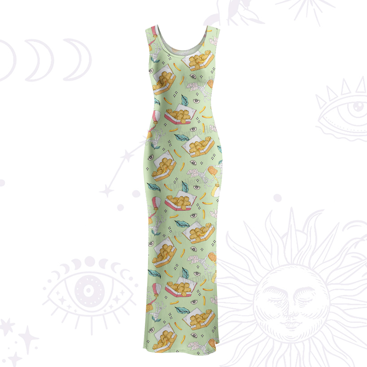 Purplehecate The Chicken Nugget Maxi Tank Beachwear Dress