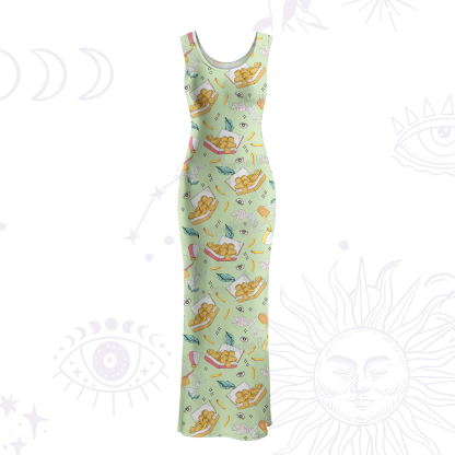 Purplehecate The Chicken Nugget Maxi Tank Beachwear Dress