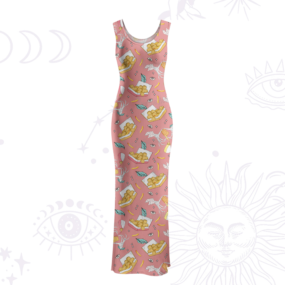 Purplehecate The Chicken Nugget Maxi Tank Beachwear Dress
