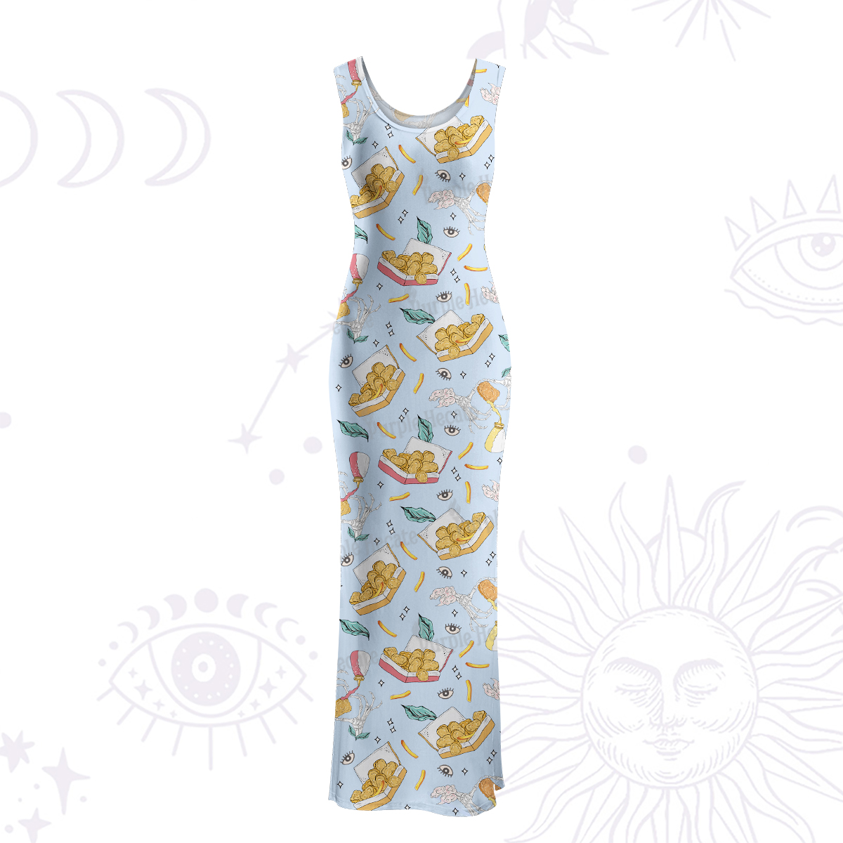 Purplehecate The Chicken Nugget Maxi Tank Beachwear Dress