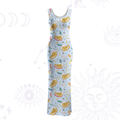 Purplehecate The Chicken Nugget Maxi Tank Beachwear Dress