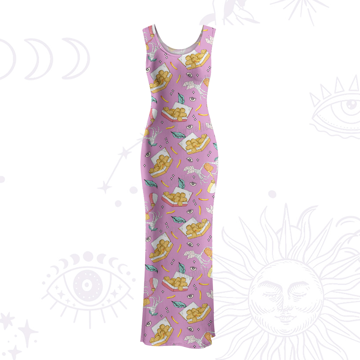 Purplehecate The Chicken Nugget Maxi Tank Beachwear Dress