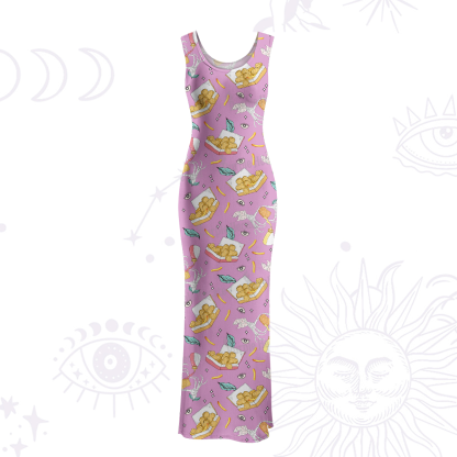 Purplehecate The Chicken Nugget Maxi Tank Beachwear Dress