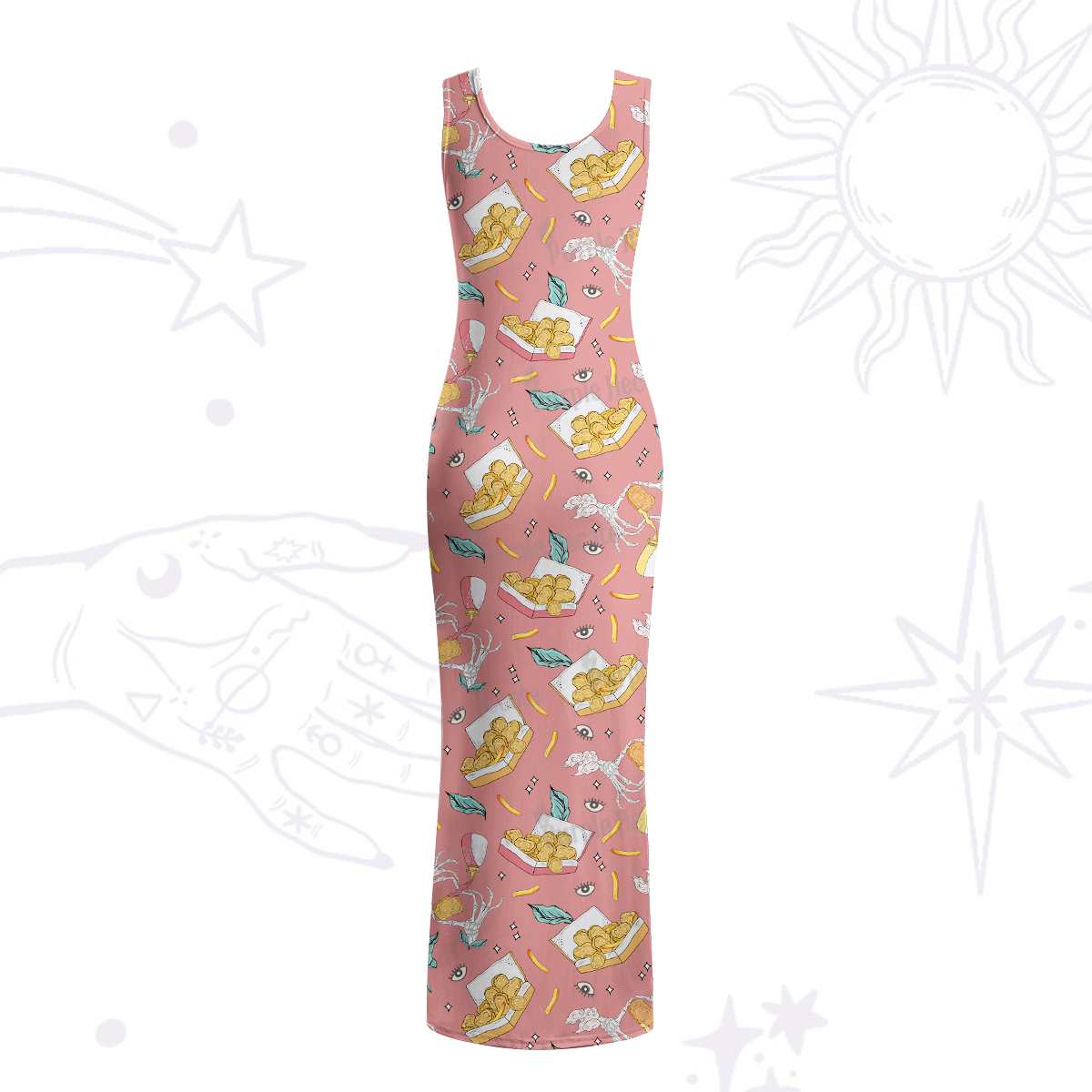 Purplehecate The Chicken Nugget Maxi Tank Beachwear Dress