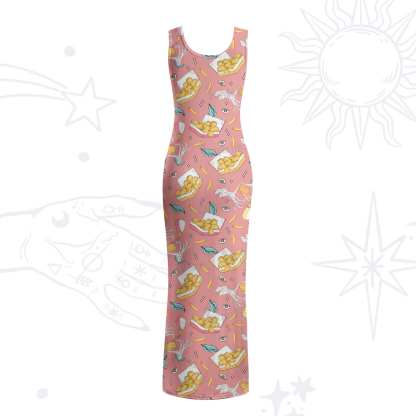 Purplehecate The Chicken Nugget Maxi Tank Beachwear Dress