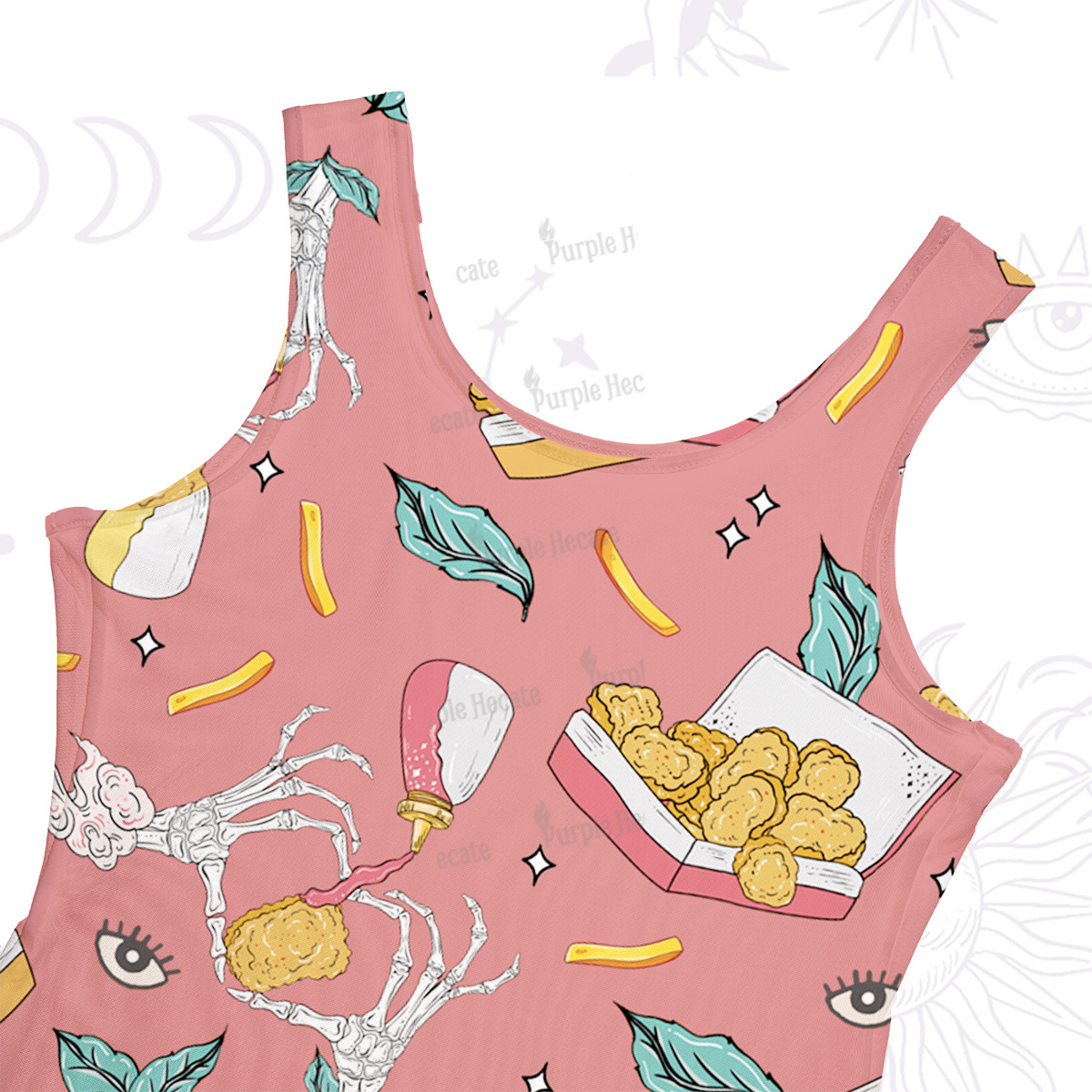 Purplehecate The Chicken Nugget Maxi Tank Beachwear Dress