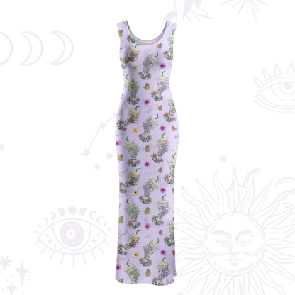 Purplehecate The Last Straw Maxi Tank Beachwear Dress
