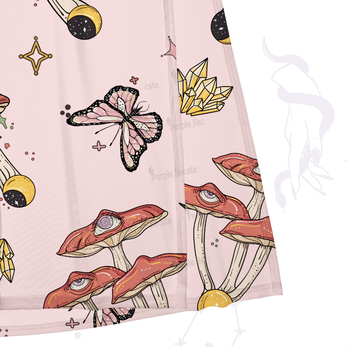 Purplehecate Whimsical Mushroom Maxi Tank Beachwear Dress