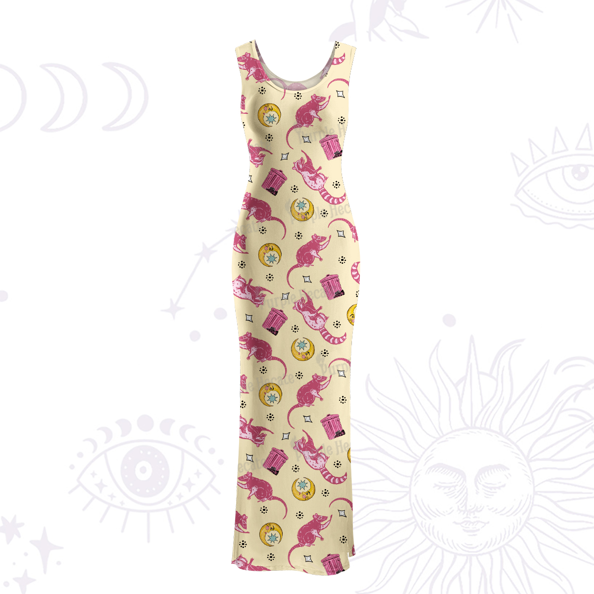 Purplehecate Team Trash Maxi Tank Beachwear Dress