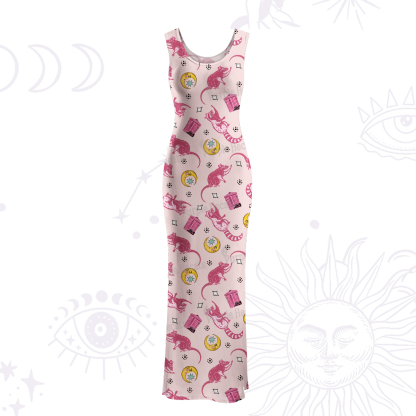 Purplehecate Team Trash Maxi Tank Beachwear Dress