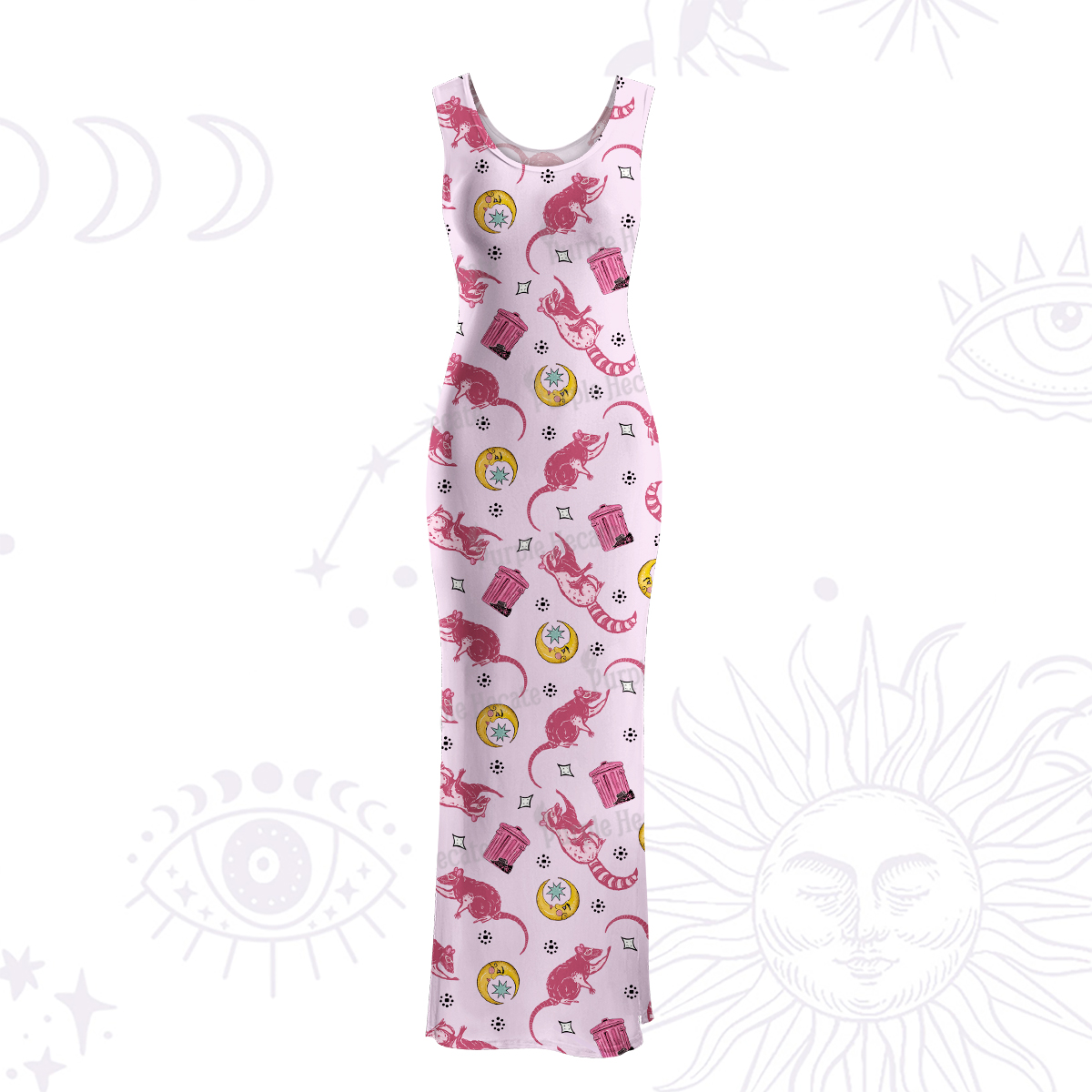 Purplehecate Team Trash Maxi Tank Beachwear Dress