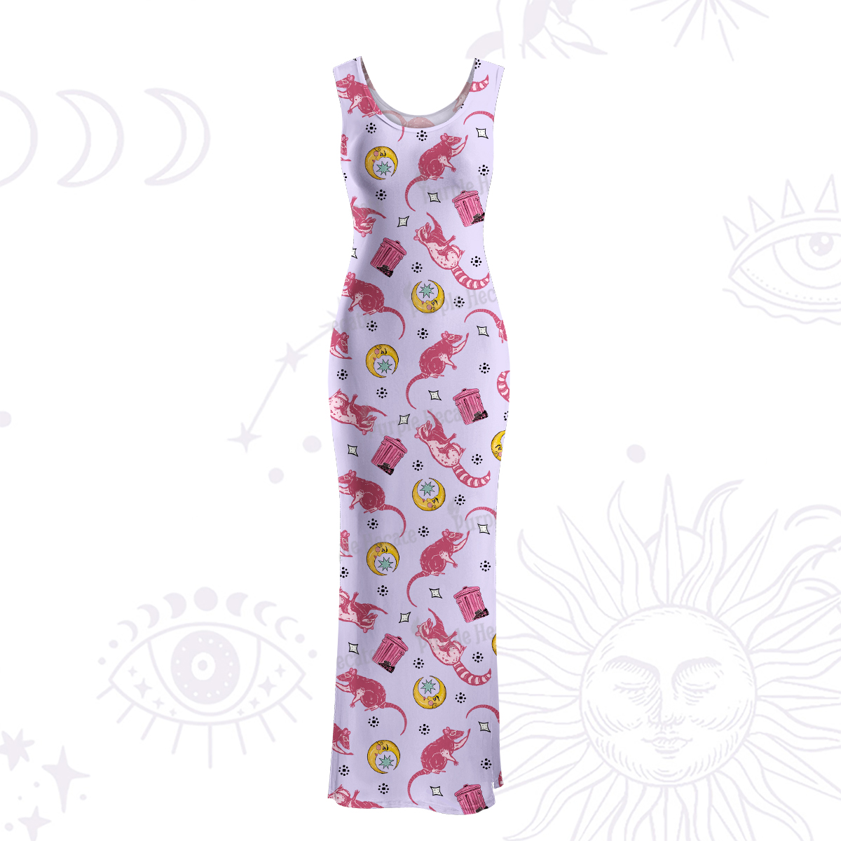 Purplehecate Team Trash Maxi Tank Beachwear Dress