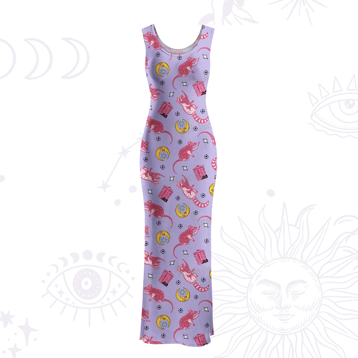 Purplehecate Team Trash Maxi Tank Beachwear Dress