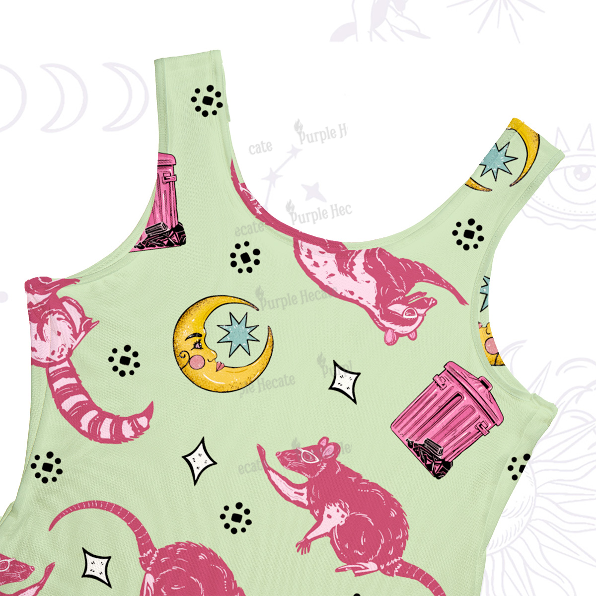 Purplehecate Team Trash Maxi Tank Beachwear Dress